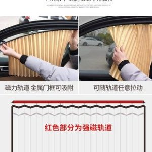 Car curtain rail-type car window sunshade curtain